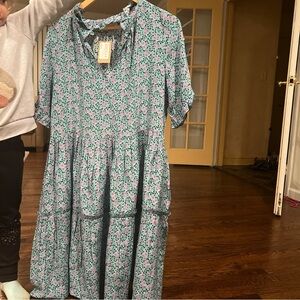 Rungolee Porto Aqua Covent Garden Dress Size L NWT